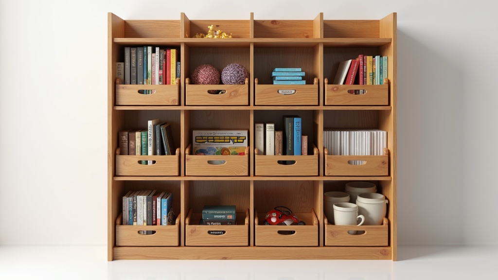 colorful-6-tier-bookshelf-with-drawers-and-cubbies-for-kids- Stylish Bookcases That Double As Toy Storage