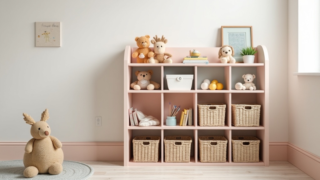 corner-playroom-cabinet-with-cubbies-and-shelves-holding-toys-and-books- Stylish Bookcases That Double As Toy Storage